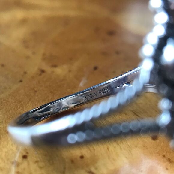 Natural White Buffalo Royston Blue Horizon Turquoise Sterling Silver Ring Size 9 - Picture 6 of 9